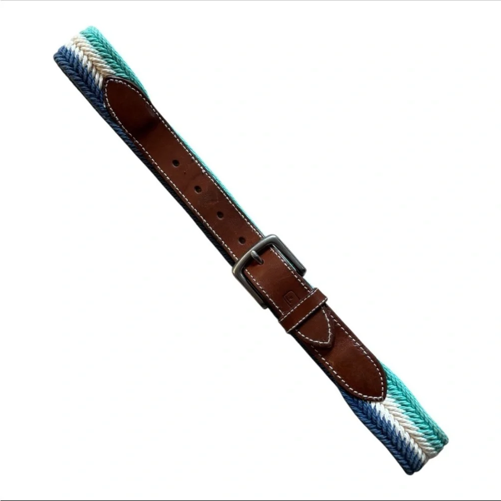 Vineyard Vines Youth or Men’s Woven Braided Stretch Leather Belt Size 30